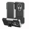 Miniatyrbild 1 av 2: Motorola Moto E5 / G6 Play mobilskal hårdplast och TPU material utfällbart ben däckdesign - Vit Vit