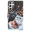 Miniatyrbillede 2 af 2: Wonderland Samsung Galaxy S22 Ultra flip etui - Kat Multicolor