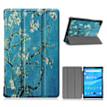 Miniatyrbillede 1 af 2: Lenovo Tab M8 tri-fold mønster læder flip case - Blomst Multicolor
