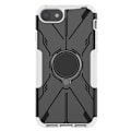 Miniatyrbillede 1 af 2: iPhone 7 / 8 4,7 tommer / iPhone SE (2022) / (2020) Bumpresistent and Flexible 2-in-1 telefonbagcover Ring Kickstand Drop-proof Protective Case - Hvid White