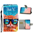 Pikkukuva 1 / 2: Wonderland Samsung Galaxy S20 flip kuoret - Kissa Lasit Multicolor
