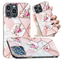 Miniatyrbillede 2 af 2: Marble design iPhone 14 Pro Max cover - Lyserød / Hvid Rose Pink