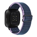 Miniatyrbillede 1 af 2: Fitbit Sense 2 / Versa 4 elastisk nylon-urrem - Midnatsblå Blue