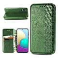 Miniatyrbillede 1 af 2: Læder Etui med A Stil Rhombus Imprint til Samsung Galaxy A02 - Grøn Green