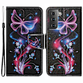 Pikkukuva 1 / 2: Wonderland Samsung Galaxy S23 Plus Läppäkotelo - Fluorescent Butterflies Multicolor