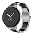 Miniatyrbild 6 av 6: Google Pixel Watch elegant klockarmband i 316 rostfritt stål - Silver / Svart Svart