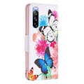 Miniatyrbillede 2 af 2: Wonderland Sony Xperia 10 III flip etui - To Sommerfugle Multicolor
