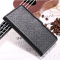 Miniatyrbillede 2 af 2: Samsung Galaxy A8 (2018) ægte læder flip etui - Sort Black