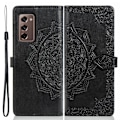 Miniatyrbillede 1 af 2: Mandala Samsung Galaxy Z Fold2 5G Flip Etui - Sort Black