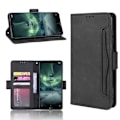 Miniatyrbillede 1 af 6: Stilfuldt Læder Etui med Pung til Nokia 7.2 / 6.2 - Sort Black