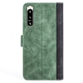 Pikkukuva 2 / 2: Kaksivärinen nahkainen läppäkotelo Sony Xperia 5 IV - Vihreä Green