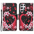 Miniatyrbillede 1 af 2: Wonderland Samsung Galaxy S23 Ultra Flip Etui - Rød Hjerte Red