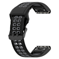 Miniatyrbillede 6 af 6: Garmin Enduro 2 / Tactix 7 / Fenix 7 tofarvet silikone urrem - Sort / Grå Black