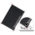 Miniatyrbillede 2 af 2: Samsung Galaxy Tab S6 tre-folds læder etui - Sort Black