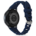Miniatyrbild 1 av 2: 20 mm universal klockarmband i silikon med cool cirkeldesign - Midnattsblå Blå