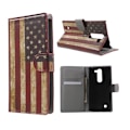 Pikkukuva 1 / 2: Moberg LG G4c Nahkakotelo Korttitaskuilla - Vanhanaikainen Amerikan Lippu Multicolor