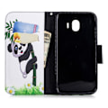 Pikkukuva 2 / 2: Samsung Galaxy J4 (2018) kuvioitu nahkainen flip suojakotelo - Panda Multicolor