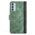 Miniatyrbillede 2 af 2: To Farvet Læder Flip Case til Samsung Galaxy M23 - Grøn Green