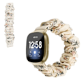 Pikkukuva 1 / 2: Fitbit Versa 3 / Sense hiusnauha kangaskellonauha - Maito Valkoinen / Kukkia White