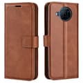 Motorola Moto E30 læderetui med pung - Brun Brown