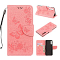 Miniatyrbild 1 av 2: Butterfly läder Samsung Galaxy A50 fodral - Rosa Rosa