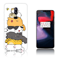 Miniatyrbillede 1 af 2: OnePlus 6 beskyttelsesetui i silikone med printet mønster - Søde katte ovenpå hinnanden Multicolor