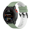 Pikkukuva 1 / 2: Garmin Fenix 7 kaksivärinen silikonikellon hihna - Vihreä / Valkoinen Green
