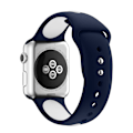 Miniatyrbild 1 av 2: Apple Watch 38mm Tvåfärgat flexibelt klockband - Blå vit Blå