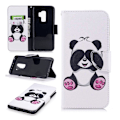 Miniatyrbillede 1 af 2: Samsung Galaxy S9 Plus Printet Mønster PU læder flip etui - sød Panda Multicolor