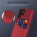 Pikkukuva 4 / 4: Bofink Samsung Galaxy S23 Ultra Card Suojakuori - Punainen Red