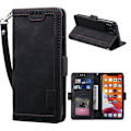 Miniatyrbillede 1 af 2: Surburbian iPhone 11 Pro læder flip etui - Sort Black