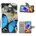 Miniatyrbillede 1 af 2: Wonderland Samsung Galaxy A21s Etui - Blå Sommerfugl Blue
