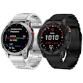 Miniatyrbillede 2 af 2: 22 mm urrem i rustfrit stål til Garmin-ur - Sølv Silver grey