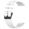 Miniatyrbillede 1 af 2: 20 mm enkel silikoneurrem til Samsung-ur med sort spænde - Hvid White