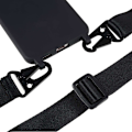 Miniatyrbillede 3 af 5: Tyndt TPU-etui med mat finish og justerbar rem til Samsung Galaxy S22 Plus - Sort Black