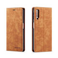 Miniatyrbillede 1 af 2: FORWENW Samsung Galaxy A7 (2018) læder flip etui - Brun Brown