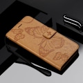 Miniatyrbillede 2 af 2: Huawei P Smart 2019 trykt sommerfugl læder flip etui - Gul Yellow