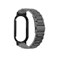 Miniatyrbillede 1 af 2: Xiaomi Mi Band 7 urrem i rustfrit stål med cover og hærdet glas - Sort Black