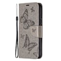 Miniatyrbild 3 av 6: Butterfly läder Samsung Galaxy S23 Plus fodral - Silver/Grå Silvergrå