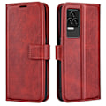 Pikkukuva 1 / 2: Xiaomi Redmi K50 / Xiaomi Redmi K50 Pro nahkainen lompakokkotelo - Punainen Red