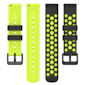 Miniatyrbillede 2 af 2: 20 mm tofarvet silikoneurrem til Garmin-ur - Sort Lime Green