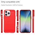 Miniatyrbillede 2 af 2: Carbon Flex etui - iPhone 14 Pro Max - Rød Red