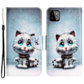 Miniatyrbillede 1 af 2: Wonderland Samsung Galaxy A22 5G Flip Etui - Blå Øjne Kat Blue