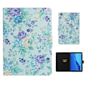 Miniatyrbild 1 av 2: Huawei MediaPad M5 Lite 10 mönstrat läderfodral - Levande Blomma multifärg