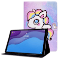 Miniatyrbild 1 av 2: Lenovo Tab M10 (Gen 3) läderfodral med coolt mönster - Färgglad Häst multifärg