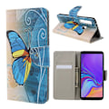 Miniatyrbild 1 av 2: Butterfly läder Samsung Galaxy A9 (2018) fodral - Blå Blå