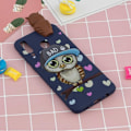 Pikkukuva 2 / 2: Cute 3D Samsung Galaxy A40 kuoret - Pöllö ja Lakki Multicolor