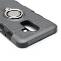 Miniatyrbillede 2 af 2: Samsung Galaxy J8 (2018) beskyttelsesetui i kombimaterialer med geometrisk mønster - Grå Silver grey