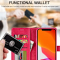 Miniatyrbillede 2 af 2: LC.IMEEKE iPhone 12 Mini flip etui - Rød Red
