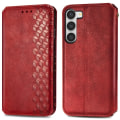 Pikkukuva 1 / 6: Nahkakotelo With A Stylish Rhombus Imprint For Samsung Galaxy S23 Plus - Punainen Red
